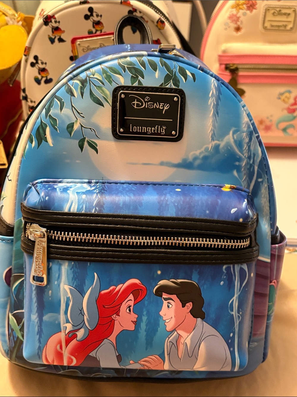 Loungefly Blue The Little Mermaid Ariel & Eric Kids Mini Backpack